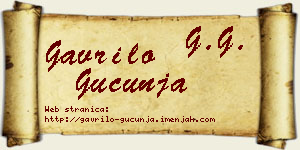 Gavrilo Gucunja vizit kartica